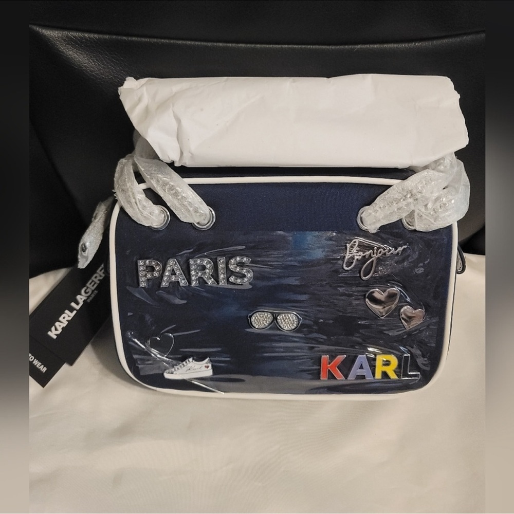 Karl Lagerfeld Navy 'Paris' Crossbody Bag